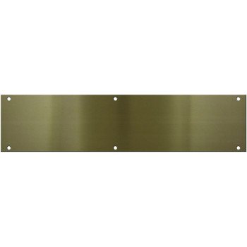 National Hardware V1981 Series N336-628 Push Plate, Aluminum, Antique Brass, 3-1/2 in L, 15 in W, Screw Mounting