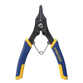 Irwin 2078900 Snap Ring Plier, 6-1/2 in OAL, Blue/Yellow Handle, ProTouch Grip Handle