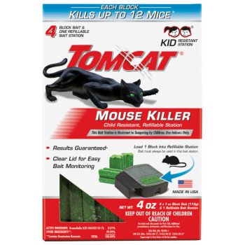 Tomcat 0371110 Mouse Killer Refillable Station, Solid, 4 oz Bag