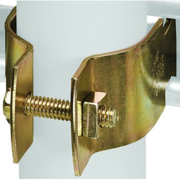 SuperStrut Z703 1 1/4-10 Pipe Clamp, Steel, Gold, Galvanized