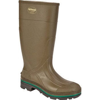 Servus Northener Series 75120-10 Non-Insulated Work Boots, 10, Brown/Green/Olive, PVC Upper, Insulated: No