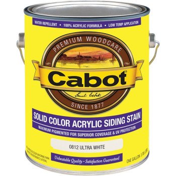 Cabot 800 140.0000812.007 Siding Stain, Ultra White, 1 gal