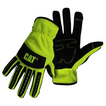 Cat CAT012250M Utility Gloves, Men's, M, Open Cuff, Spandex, Green