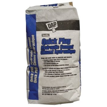 DAP Quick Plug 10080 Hydraulic and Anchoring Cement, Powder, Gray, 28 days Curing, 10 kg Pail