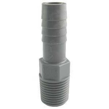 Boshart UPPA-07 Pipe Adapter, 3/4 in, MPT x Insert, Polyethylene, Gray