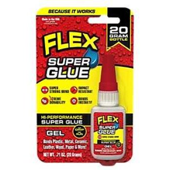 Flex Seal SGGELB20 High Performance Super Glue, Gel, Clear, 20 g Bottle