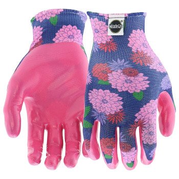 Miracle-Gro MG37126-W-ML-3P Breathable Garden Gloves, Women's, M/L, Knit Cuff, Nitrile Coating, Polyester Glove