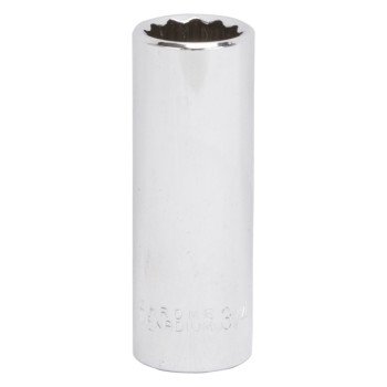 Vulcan MT6528525 Drive Socket, 3/4 in Socket, 1/2 in Drive, 12-Point, Chrome Vanadium Steel, Chrome