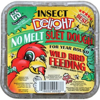 C&S No Melt Suet Dough Delights CS12533 Bird Suet, 11.75 oz