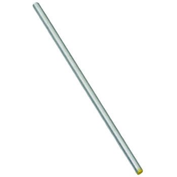 Stanley Hardware N179-333 Threaded Rod, 3/8-16 Thread, 12 in L, A Grade, Steel, Zinc, UNC Thread