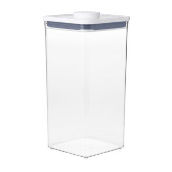 Good Grips POP 11233400 Food Container, 6 qt Capacity, Plastic, Clear, 6-1/2 in L, 6-1/2 in W, 12.6 in H