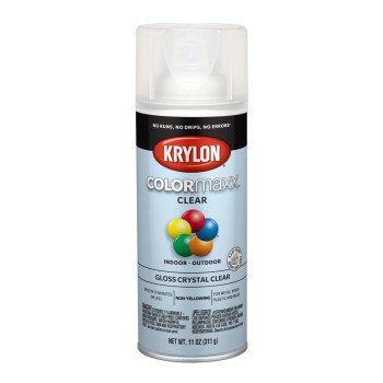 Krylon K05515007 Enamel Spray Paint, Gloss, Clear, 11 oz, Can