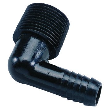 Orbit 94360 Elbow, 3/4 x 1/2 in Connection, MNPT x Barb, Plastic