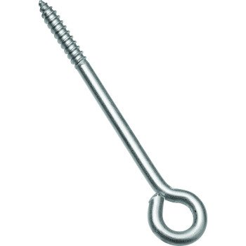 National Hardware N220-780 Lag Screw Eye, 1/4 in Thread, 1-1/2 in L Thread, 1/2 in ID Dia Eye, 4.01 in L Shank