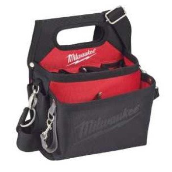 Milwaukee 48-22-8112 Work Pouch, 15-Pocket, Nylon, Black/Red, 12.8 in W, 3-1/2 in H, 10-1/2 in D