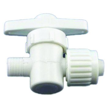 Flair-It 16892 Stop Valve, 1/2 x 3/8 in Connection, PEX x Male Compression, Plastic Body