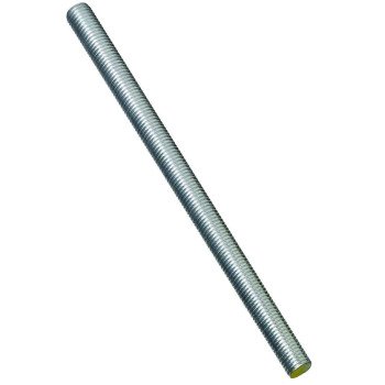 Stanley Hardware N179-473 Threaded Rod, 3/4-10 Thread, 24 in L, A Grade, Steel, Zinc, UNC Thread