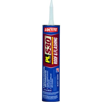 Loctite PL S30 Series 1618181 Roof and Flashing Sealant, Black, Paste, 10 fl-oz Cartridge