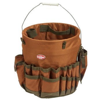 Bucket Boss 10030 Bucketeer, 11 in W, 11 in D, 11 in H, 30-Pocket, Polyester, Brown