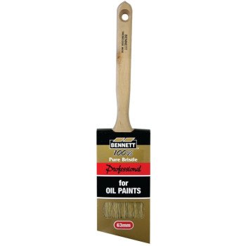 Bennett ANG B 2-1/2IN Paint Brush, 2-1/2 in W, Polyester Bristle