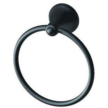 Moen Laia BH5386BL Towel Ring, 6-3/4 in Dia Ring, Zinc, Matte, Wall Mounting