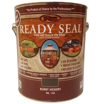 Ready Seal 145 Exterior Wood Stain, Flat, Burnt Hickory, Liquid, 1 gal