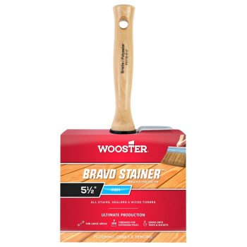 Wooster F5119-5-1/2 Paint Brush, 5-1/2 in W, 3-1/4 in L Bristle, China/Polyester Bristle, Threaded Handle