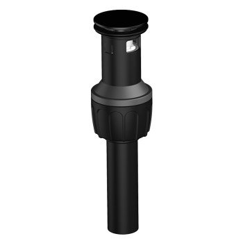 Boston Harbor TOBI22090018BL Drain Push Pop-Up with Overflow, Push Pop-Up, Plastic, Black, Matte Black