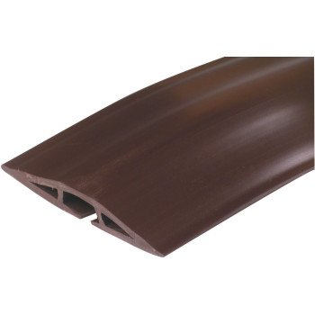 Wiremold CDB-5 Cord Protector, 5 ft L, 2-1/2 in W, Rubber, Brown