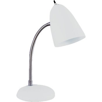 Boston Harbor TL-TB-170-WH-3L Flexible Desk Lamp, 120 V, 60 W, 1-Lamp, CFL Lamp, White Fixture, White