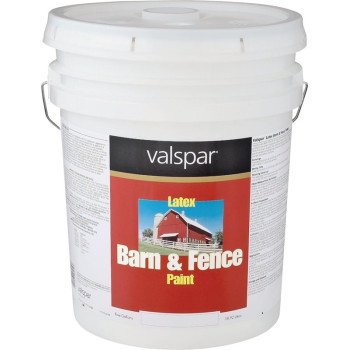 Valspar 018.3125-70.008 Barn and Fence Paint, White, 5 gal Pail