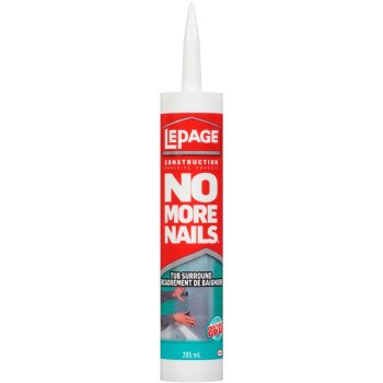 LePage 2101645 Tub Surround Adhesive, White, 295 mL