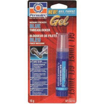 Permatex 24215 Medium Strength Threadlocker, 10 g Tube, Gel, Blue