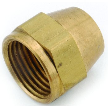 Anderson Metals 754014-06 Short Nut, 3/8 in, Flare, Brass