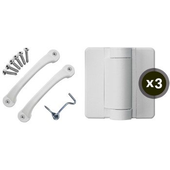 Screen Tight SDHWT Hardware Kit, Poly, White, For: Wood Screen Doors