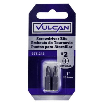 Vulcan 309291OR Screwdriver Bit, Hex Shank, S2 Chrome Molybdenum Steel