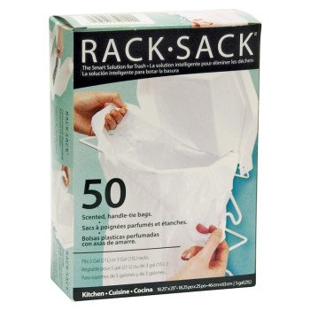 Polyethics Rack Sack 50142 Garbage Bag, White