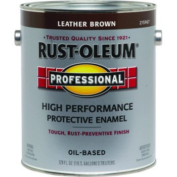 RUST-OLEUM PROFESSIONAL 215967 Protective Enamel, Gloss, Leather Brown, 1 gal Can