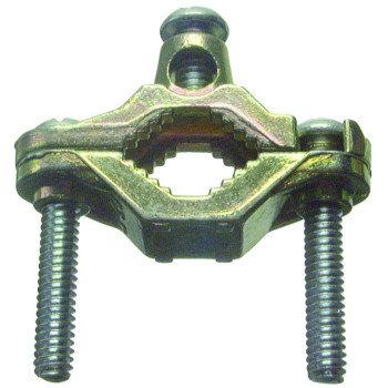 Halex 36110 Ground Clamp, 8 to 4 AWG Wire, Bronze