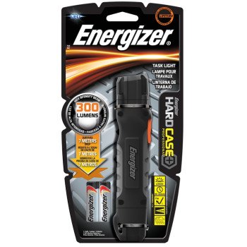 Energizer TUF2AAPE Flashlight, AA Battery, Alkaline Battery, LED Lamp, 300 Lumens, 38 m Beam Distance, 30 hr Run Time