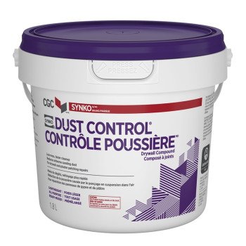 Synko Dust Control 330181 Drywall Compound, Paste, Off White, 1.8 L