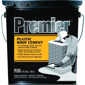 Henry PR300070 Plastic Roof Cement, Black, Liquid, Paste, 4.75 gal