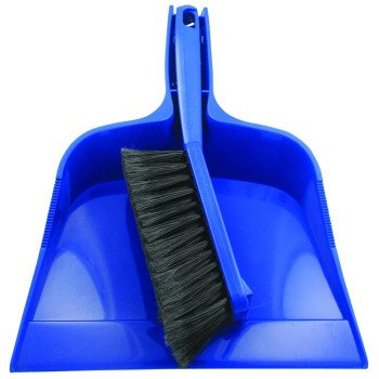 Quickie 402 Dustpan and Brush Set, 12.02 in L, 10.32 in W, Plastic/Poly Fiber