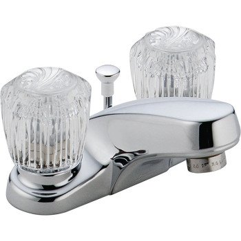 Delta Classic Series 2522LF Bathroom Faucet, 6.25 in L, 6.42 in W, 3.25 in H, Rigid Spout, Chrome Plated