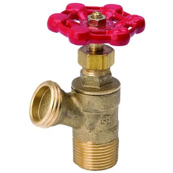 B & K ProLine Series 102-703HN Boiler Drain Valve, Iron Trim, 1/2 in Connection, MIP, 125 psi Pressure, Brass Body