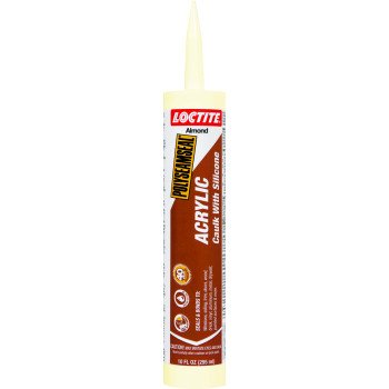 Loctite POLYSEAMSEAL 1507598 Acrylic Caulk, Almond, -5 to 170 deg F, 10 oz Cartridge