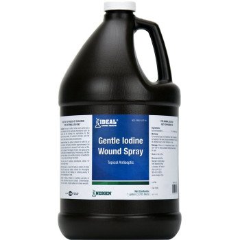 Neogen 79215 Gentle Iodine Wound, Liquid, Dark Brown, Pungent, Slightly Metallic, Sulfur, 1 gal