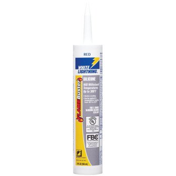 White Lightning W44117010 Silicone Sealant, Red, -20 to 122 deg F, 10 oz, Cartridge