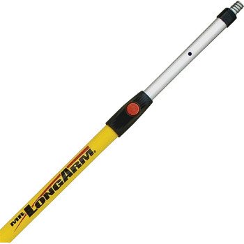 Mr. LongArm Super Tab-Lok 7512 Extension Pole, 1-1/4 in Dia, 6.2 to 11.2 ft L, Aluminum, Fiberglass Handle