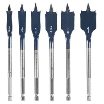 Bosch Daredevil DSB5006 Spade Bit Set, Standard, 6-Piece, HCS